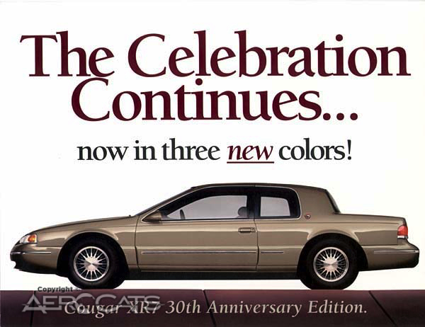 1997 30th Anniversary Cougar Dealer Brochure