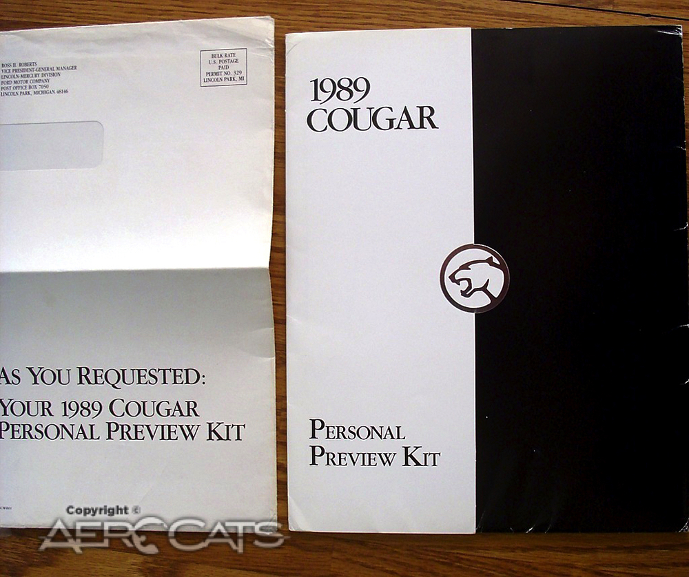 1989 Cougar Personal Preview Kit